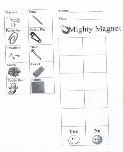 mighty magnet worksheet